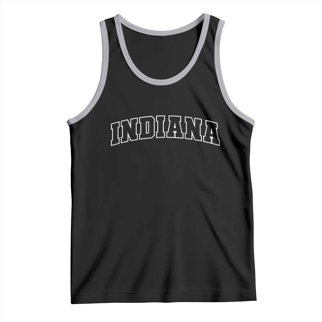 Indiana Tank Top Vintage Athletic Sports Game Day TS10 Black Athletic Heather Print Your Wear