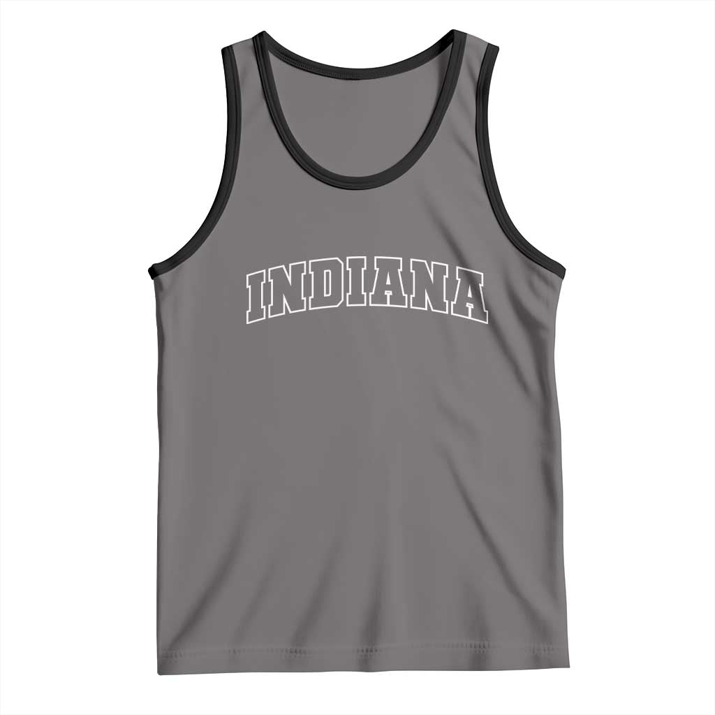 Indiana Tank Top Vintage Athletic Sports Game Day TS10 Deep Heather Black Print Your Wear