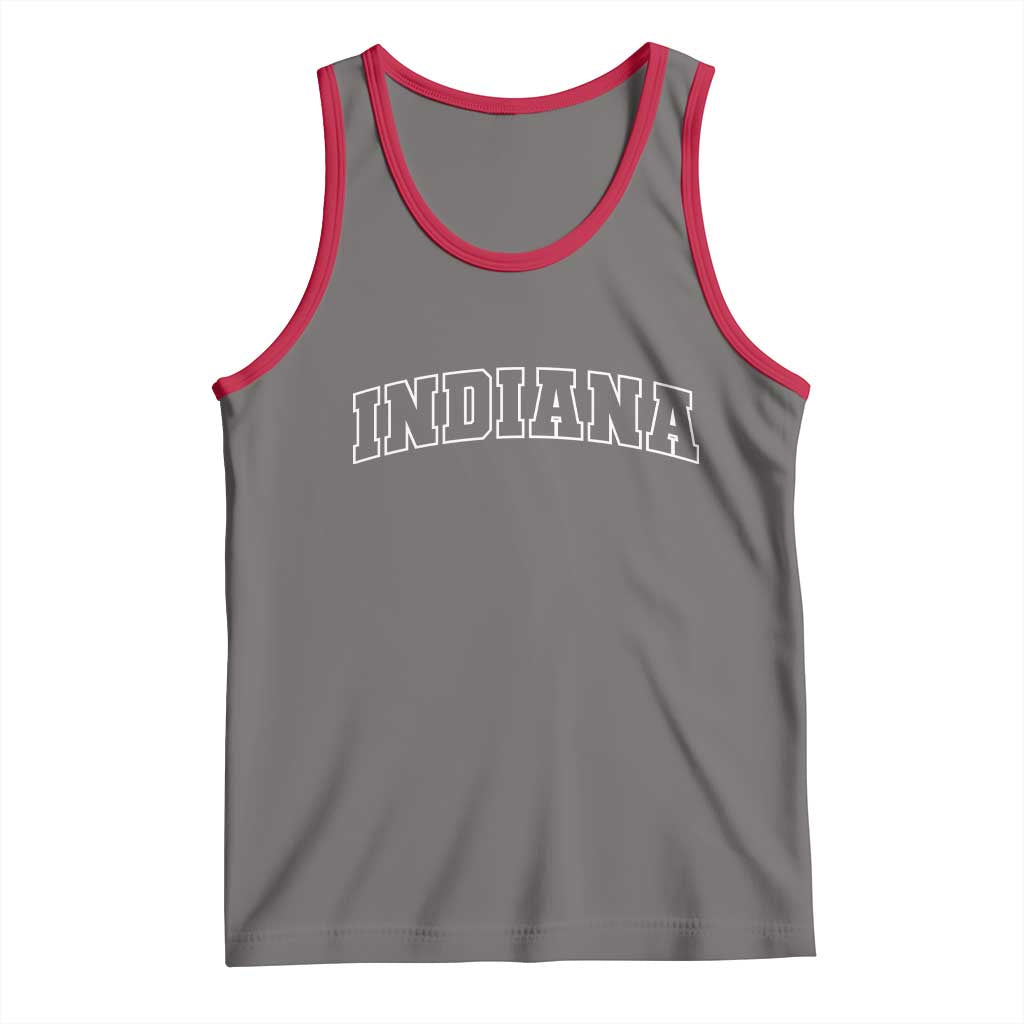 Indiana Tank Top Vintage Athletic Sports Game Day TS10 Deep Heather Red Print Your Wear