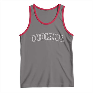 Indiana Tank Top Vintage Athletic Sports Game Day TS10 Deep Heather Red Print Your Wear