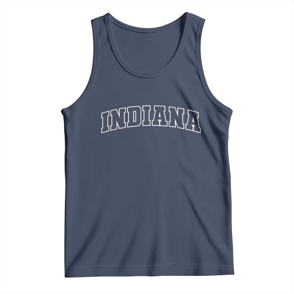 Indiana Tank Top Vintage Athletic Sports Game Day TS10 Navy Print Your Wear