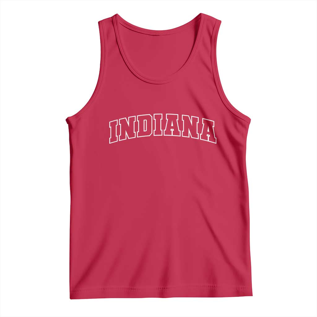 Indiana Tank Top Vintage Athletic Sports Game Day TS10 Red Print Your Wear