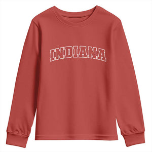 Indiana Youth Sweatshirt Vintage Athletic Sports Game Day TS10 Red Print Your Wear