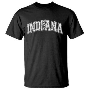 Indiana Fan T Shirt Vintage City Game Day Lightning Bolt Checkered Varsity TS10 Black Print Your Wear