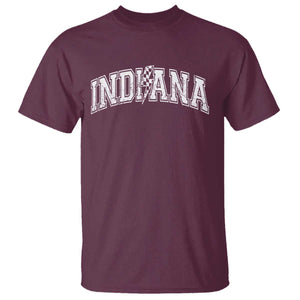 Indiana Fan T Shirt Vintage City Game Day Lightning Bolt Checkered Varsity TS10 Maroon Print Your Wear