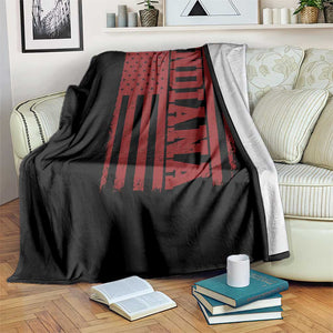 Vintage Indiana Throw Blanket Classic Retro City USA Flag Game Day TS10 Print Your Wear