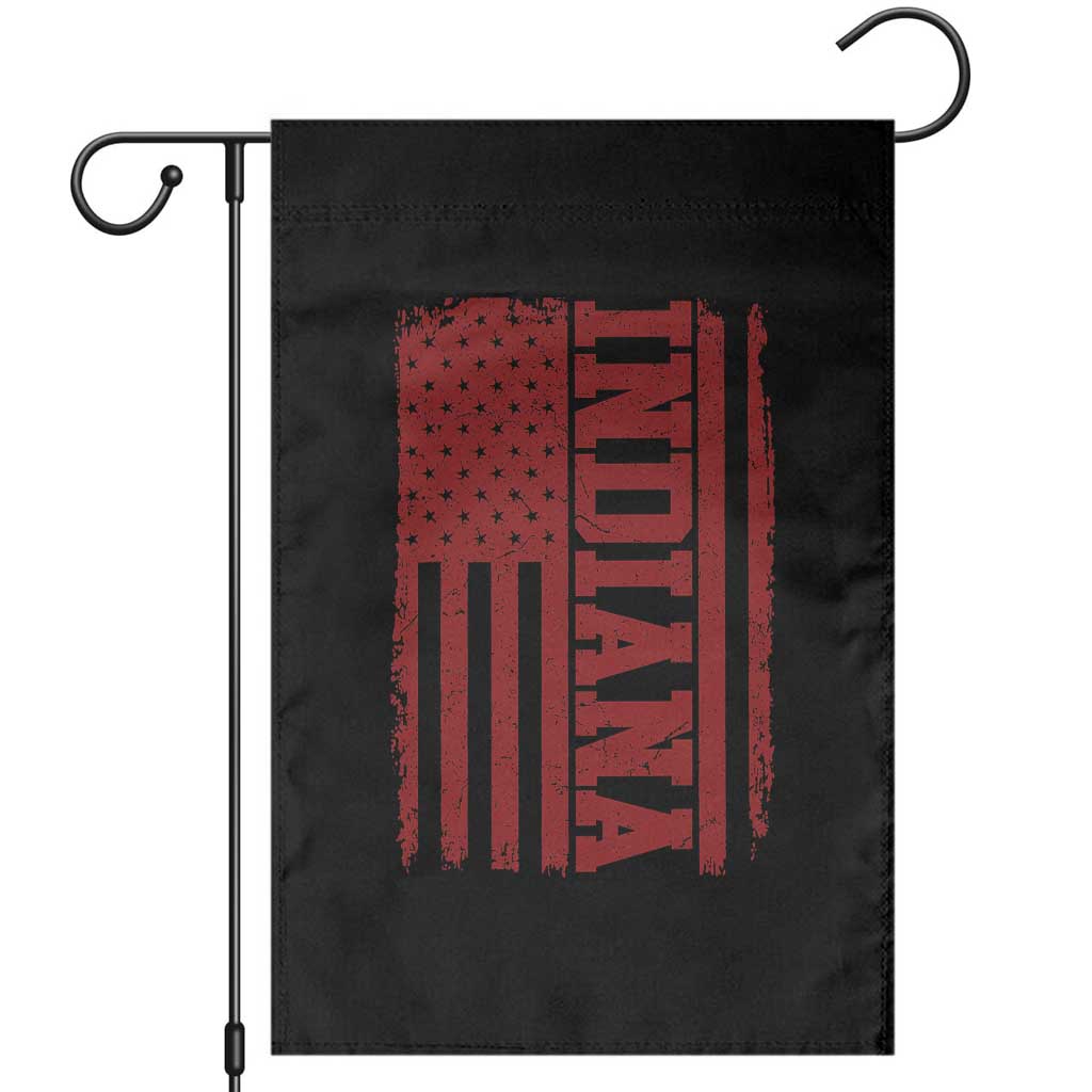 Vintage Indiana Garden Flag Classic Retro City USA Flag Game Day TS10 Black Print Your Wear
