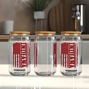 Vintage Indiana Glass Can Classic Retro City USA Flag Game Day TS10 Print Your Wear
