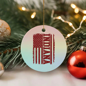Vintage Indiana Ceramic Ornament Classic Retro City USA Flag Game Day TS10 1pc Pastel Print Your Wear