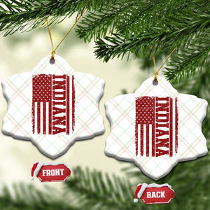 Vintage Indiana Ceramic Ornament Classic Retro City USA Flag Game Day TS10 Print Your Wear