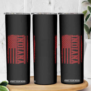 Vintage Indiana Skinny Tumbler Classic Retro City USA Flag Game Day TS10 Print Your Wear