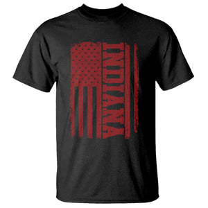 Vintage Indiana T Shirt Classic Retro City USA Flag Game Day TS10 Black Print Your Wear