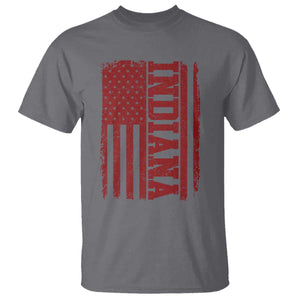 Vintage Indiana T Shirt Classic Retro City USA Flag Game Day TS10 Charcoal Print Your Wear