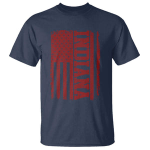 Vintage Indiana T Shirt Classic Retro City USA Flag Game Day TS10 Navy Print Your Wear