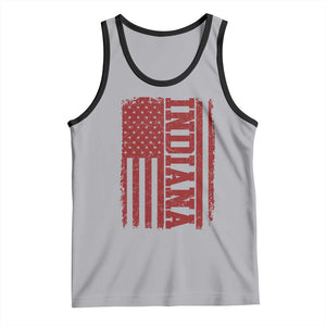 Vintage Indiana Tank Top Classic Retro City USA Flag Game Day TS10 Athletic Heather Black Print Your Wear