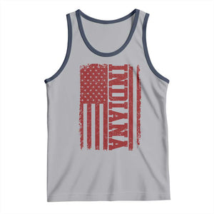 Vintage Indiana Tank Top Classic Retro City USA Flag Game Day TS10 Athletic Heather Navy Print Your Wear
