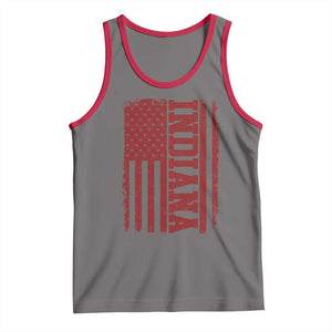 Vintage Indiana Tank Top Classic Retro City USA Flag Game Day TS10 Deep Heather Red Print Your Wear