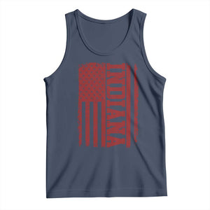 Vintage Indiana Tank Top Classic Retro City USA Flag Game Day TS10 Navy Print Your Wear