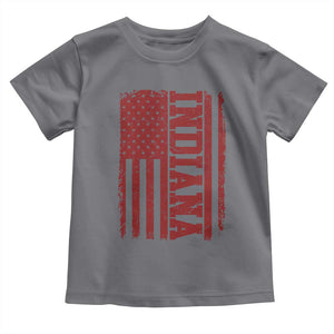 Vintage Indiana Toddler T Shirt Classic Retro City USA Flag Game Day TS10 Charcoal Print Your Wear
