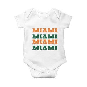 Miami Baby Onesie Retro Florida FL Vintage Athletic Sports TS10 White Print Your Wear
