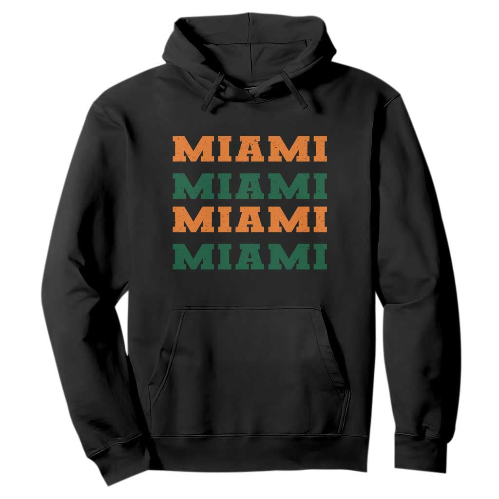 Miami Hoodie Retro Florida FL Vintage Athletic Sports TS10 Black Print Your Wear