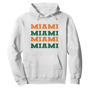 Miami Hoodie Retro Florida FL Vintage Athletic Sports TS10 White Print Your Wear