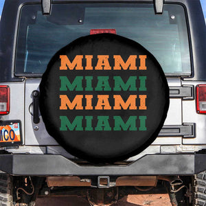 Miami Spare Tire Cover Retro Florida FL Vintage Athletic Sports TS10 No hole Black Print Your Wear