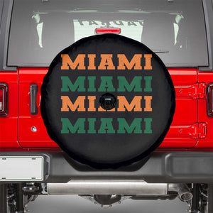 Miami Spare Tire Cover Retro Florida FL Vintage Athletic Sports TS10 Black Print Your Wear