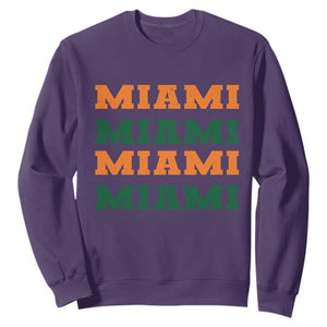 Miami Sweatshirt Retro Florida FL Vintage Athletic Sports TS10 Purple Print Your Wear