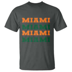 Miami T Shirt Retro Florida FL Vintage Athletic Sports TS10 Dark Heather Print Your Wear