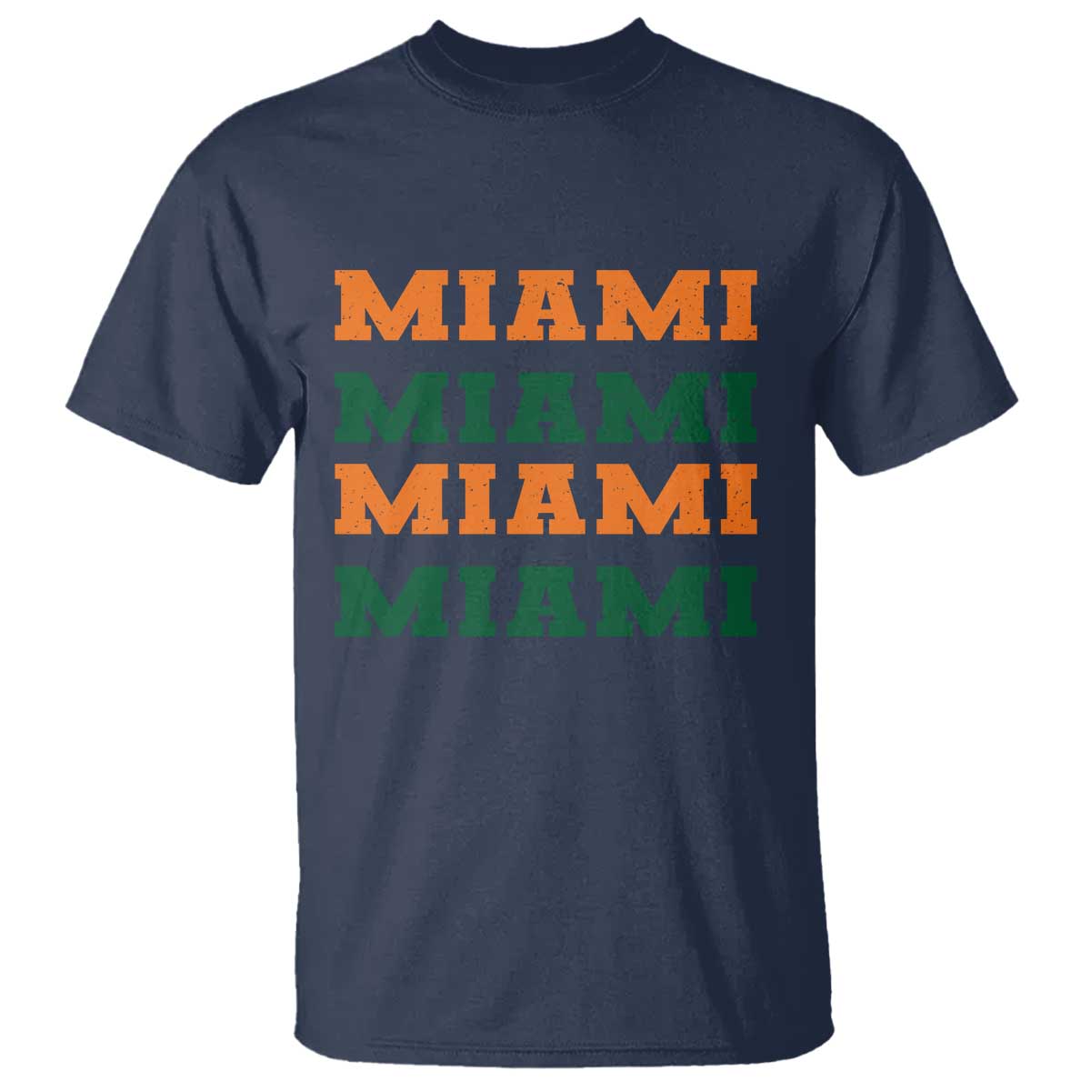 Miami T Shirt Retro Florida FL Vintage Athletic Sports TS10 Navy Print Your Wear