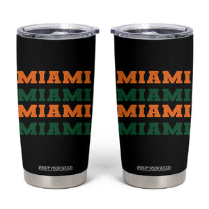 Miami Tumbler Cup Retro Florida FL Vintage Athletic Sports TS10 Black Print Your Wear