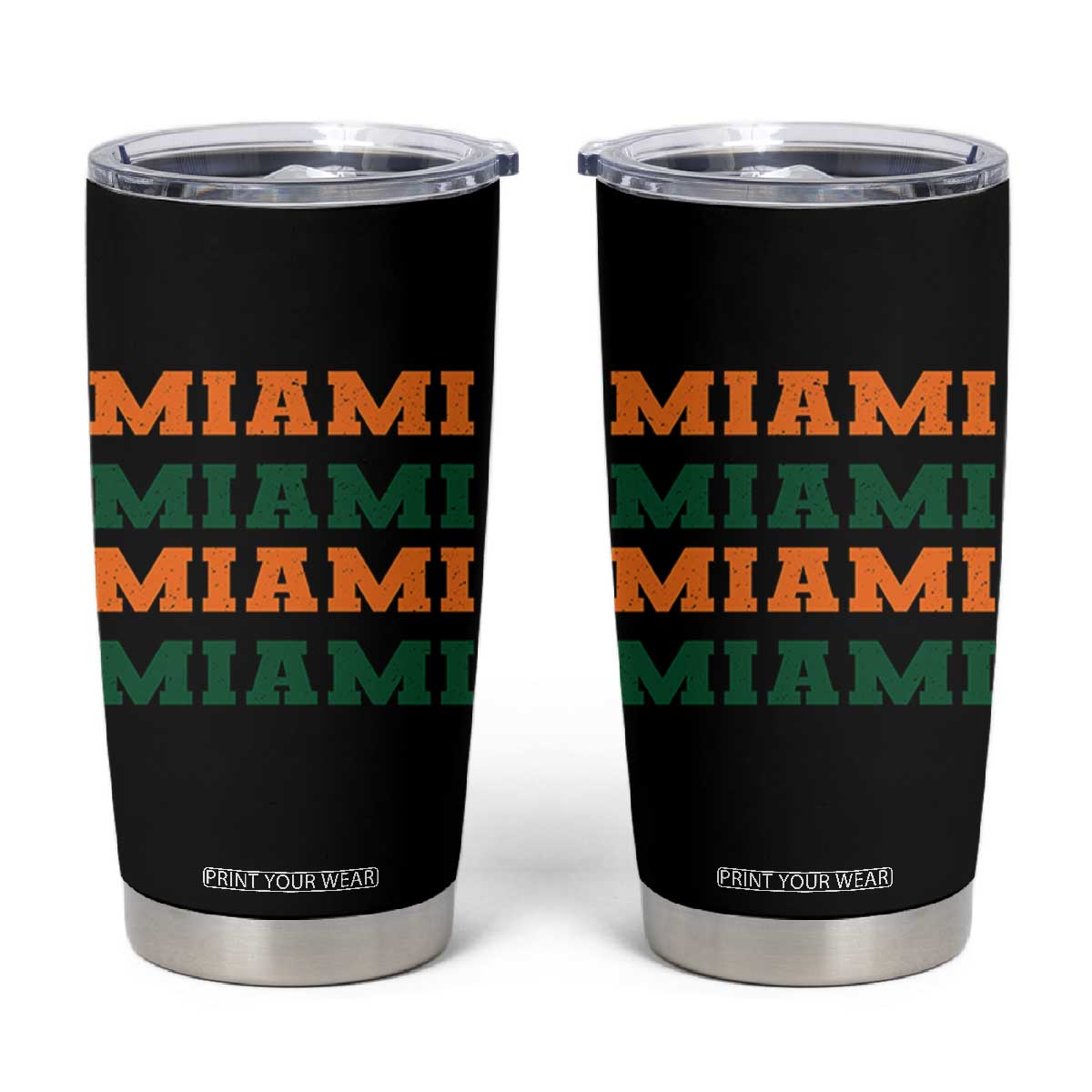 Miami Tumbler Cup Retro Florida FL Vintage Athletic Sports TS10 Black Print Your Wear