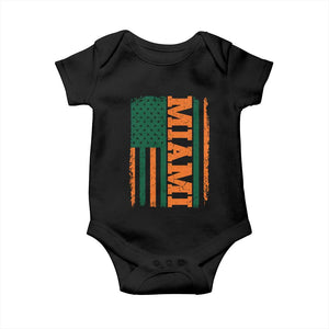 Vintage Miami Baby Onesie Classic Retro City USA Flag Game Day TS10 Black Print Your Wear