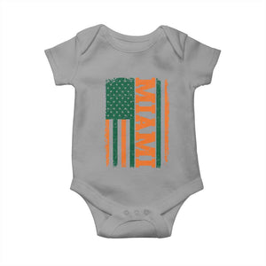 Vintage Miami Baby Onesie Classic Retro City USA Flag Game Day TS10 Sport Gray Print Your Wear