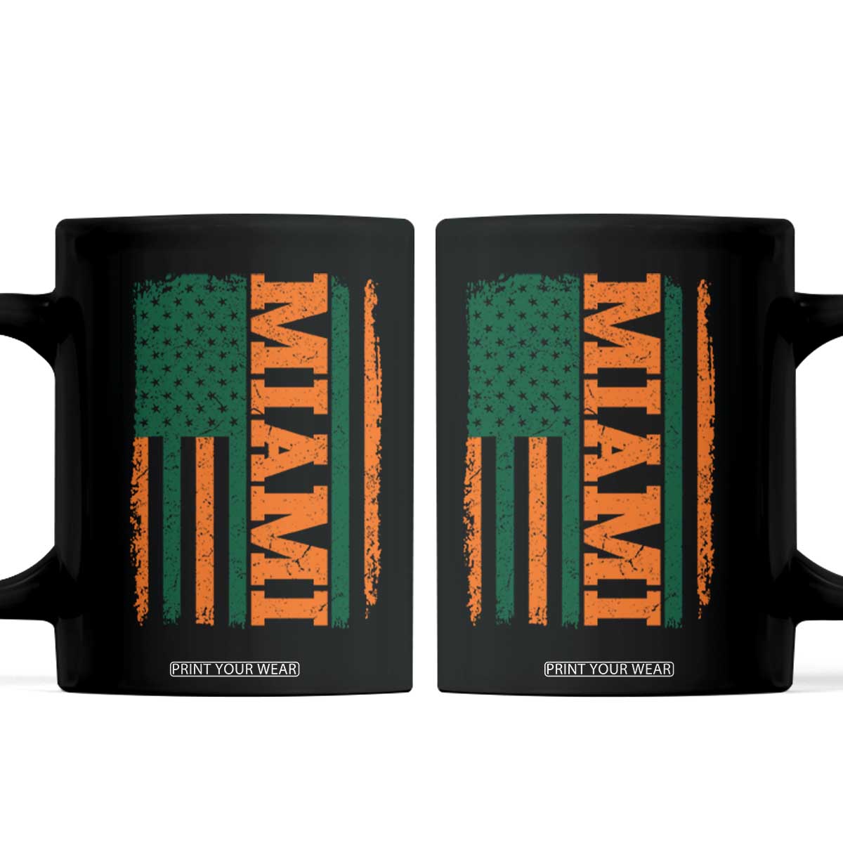 Vintage Miami Coffee Mug Classic Retro City USA Flag Game Day TS10 Black Print Your Wear
