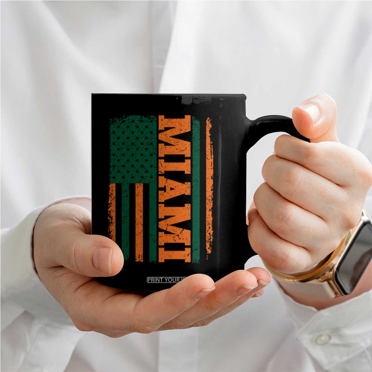 Vintage Miami Coffee Mug Classic Retro City USA Flag Game Day TS10 Print Your Wear