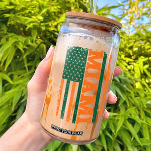 Vintage Miami Glass Can Classic Retro City USA Flag Game Day TS10 Black Print Your Wear