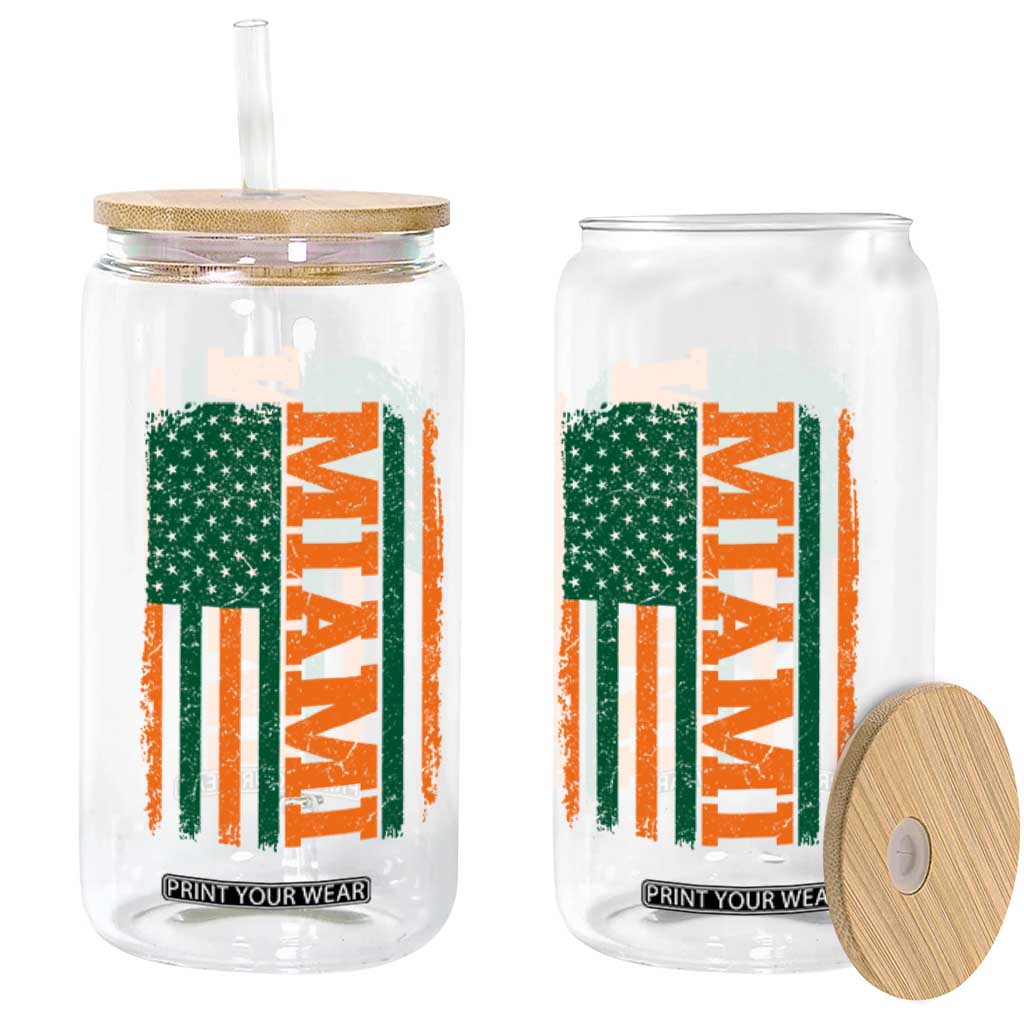 Vintage Miami Glass Can Classic Retro City USA Flag Game Day TS10 Print Your Wear