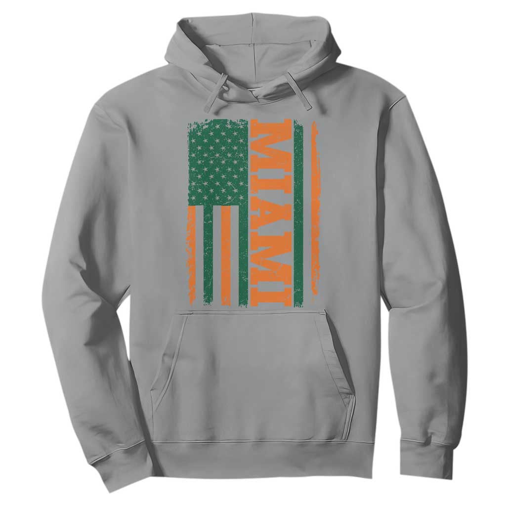 Vintage Miami Hoodie Classic Retro City USA Flag Game Day TS10 Sport Gray Print Your Wear