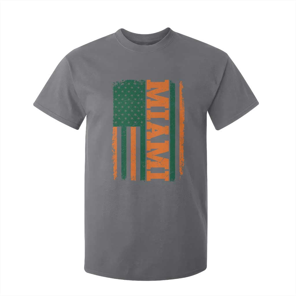 Vintage Miami T Shirt For Kid Classic Retro City USA Flag Game Day TS10 Charcoal Print Your Wear