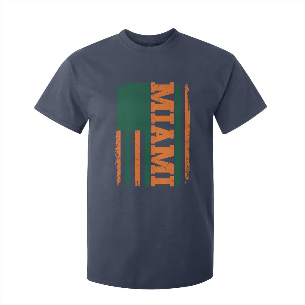 Vintage Miami T Shirt For Kid Classic Retro City USA Flag Game Day TS10 Navy Print Your Wear
