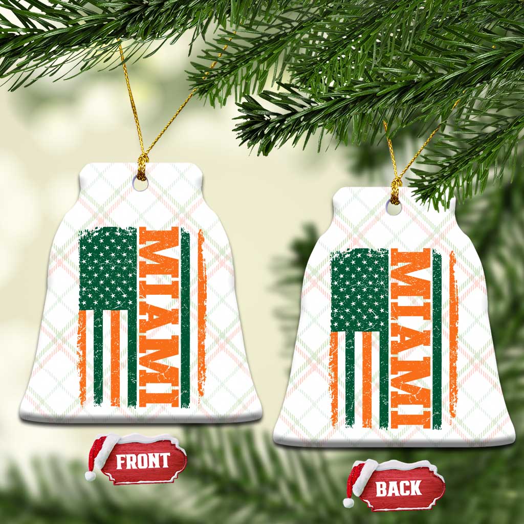 Vintage Miami Ceramic Ornament Classic Retro City USA Flag Game Day TS10 Print Your Wear