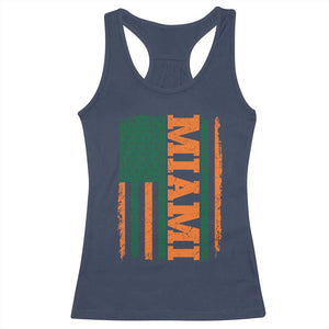 Vintage Miami Racerback Tank Top Classic Retro City USA Flag Game Day TS10 Navy Print Your Wear
