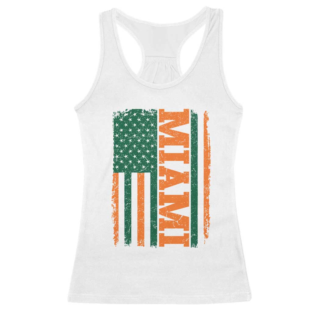 Vintage Miami Racerback Tank Top Classic Retro City USA Flag Game Day TS10 White Print Your Wear