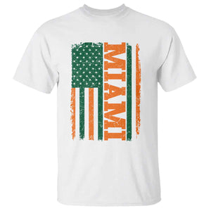 Vintage Miami T Shirt Classic Retro City USA Flag Game Day TS10 White Print Your Wear