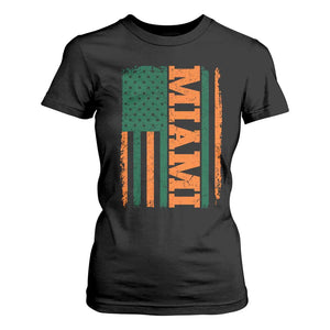 Vintage Miami T Shirt For Women Classic Retro City USA Flag Game Day TS10 Black Print Your Wear