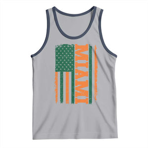 Vintage Miami Tank Top Classic Retro City USA Flag Game Day TS10 Athletic Heather Navy Print Your Wear