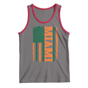 Vintage Miami Tank Top Classic Retro City USA Flag Game Day TS10 Deep Heather Red Print Your Wear