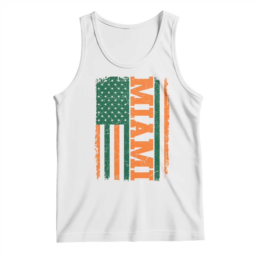 Vintage Miami Tank Top Classic Retro City USA Flag Game Day TS10 White Print Your Wear